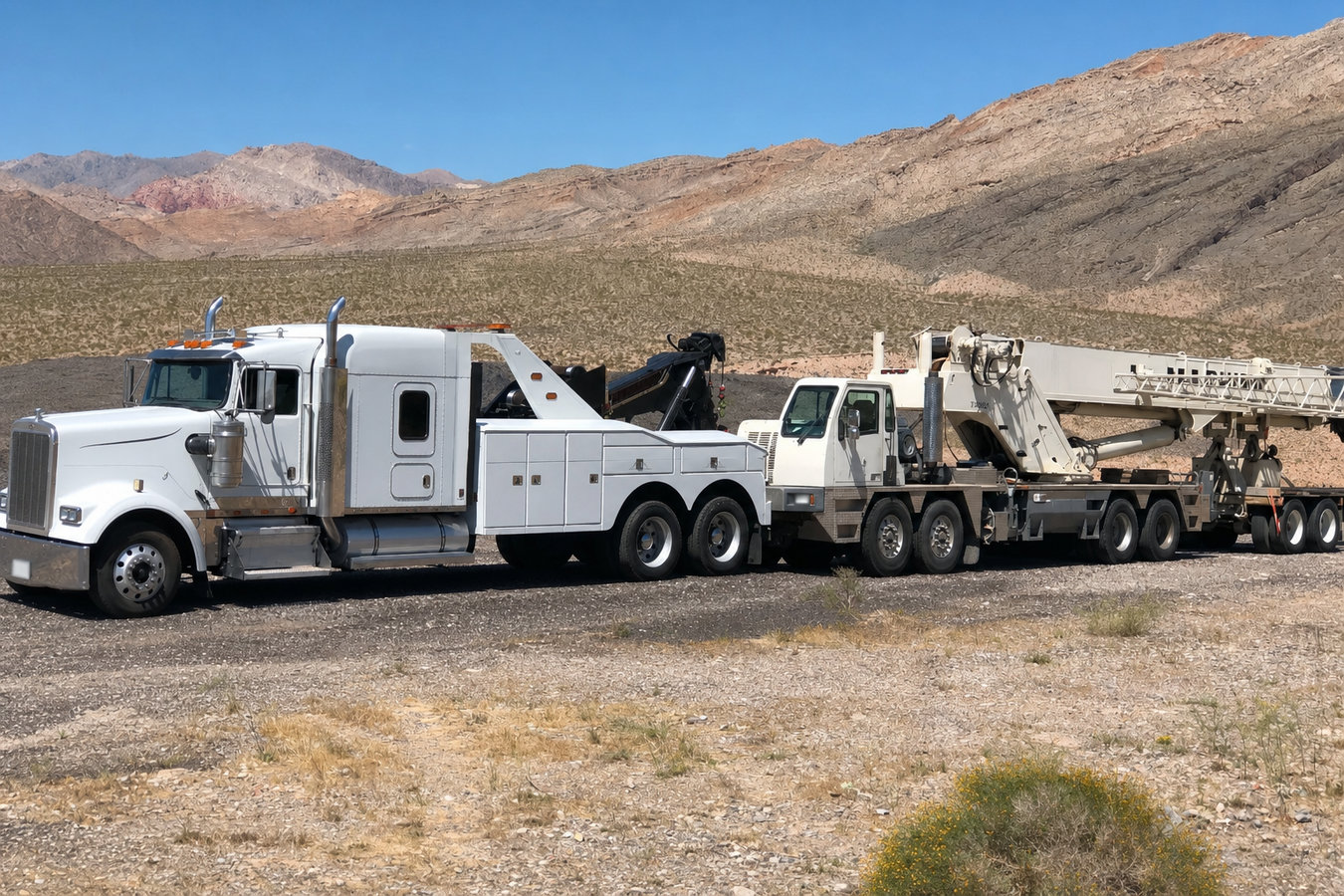 Heavy equipment and machinery towing